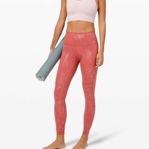 Lululemon Wunder Under High-Rise Shine Acclimatize Soft Cranberry Pink Foil 6